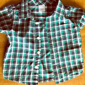 Baby boy button down collared shirt